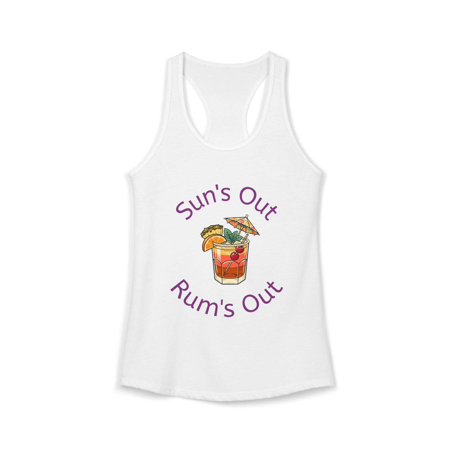 Suns Out Rums Out Racerback Tank