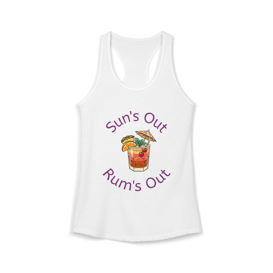 Suns Out Rums Out Racerback Tank