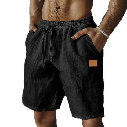 Solid-color Breathable Everyday Beach Capri Casual Pants