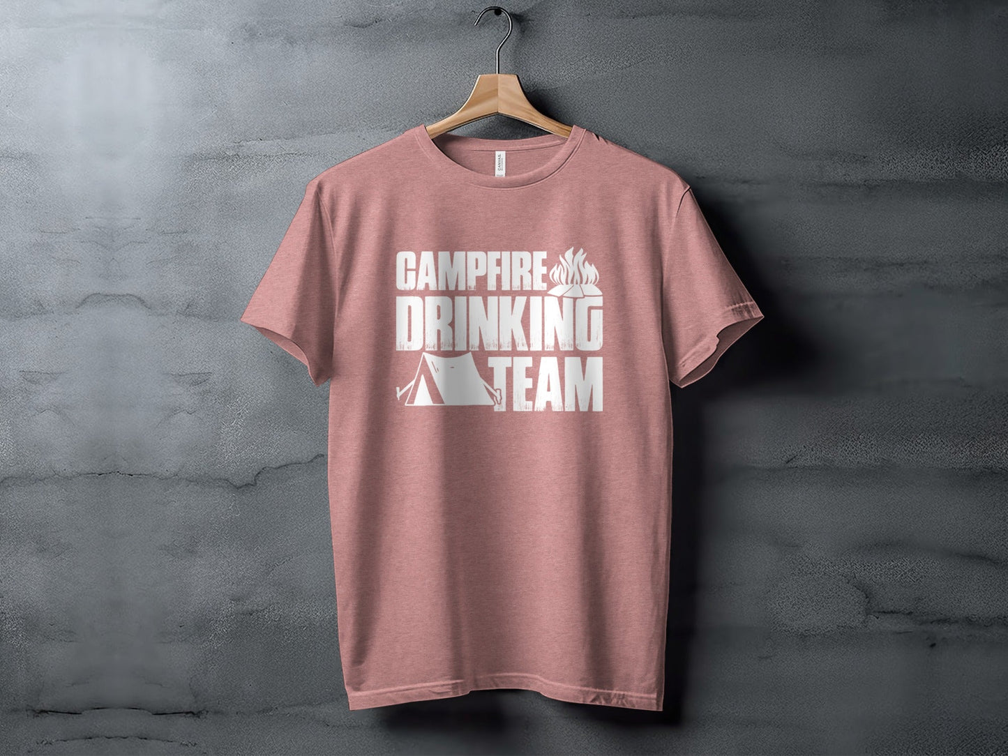 Campfire Drinking Team Tent Design Camping Adventure T-Shirt