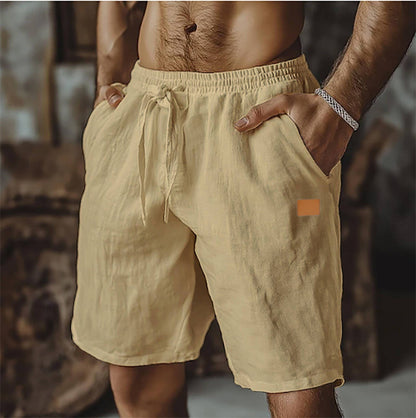 Solid-color Breathable Everyday Beach Capri Casual Pants